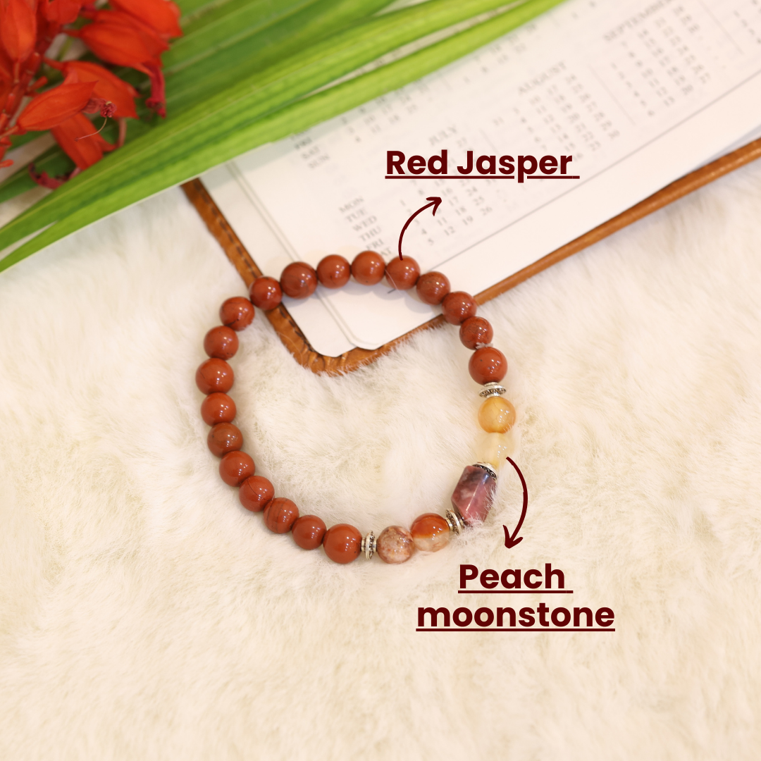 Red Jasper Bracelet (Mesh Rashi) Aries