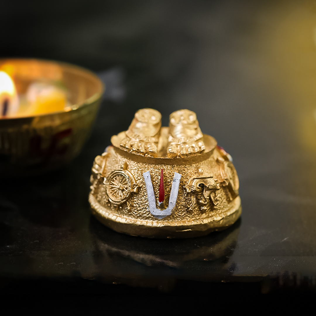 Balaji Charan with Shanku Chakra Namam – Gold Plated