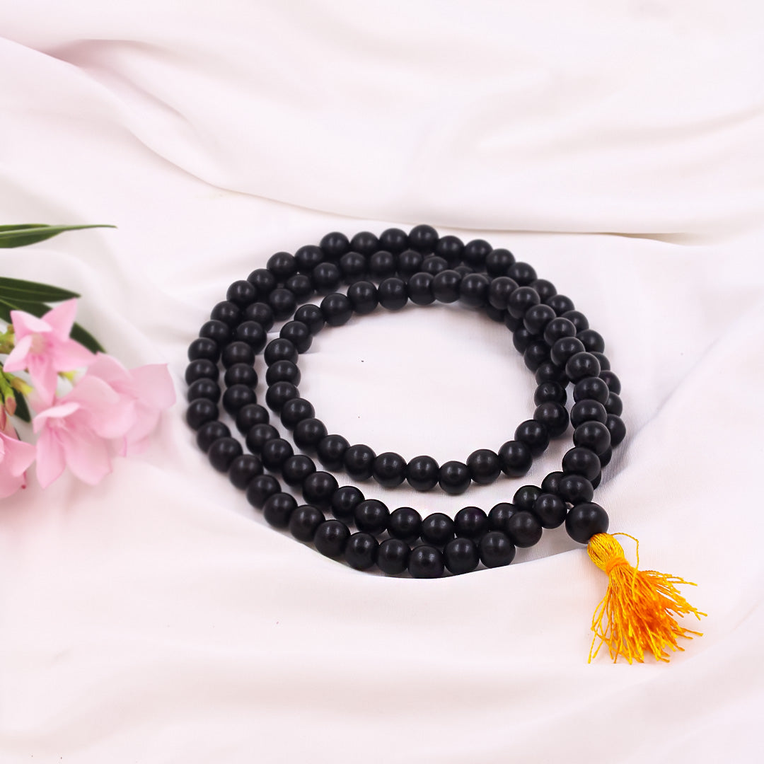 Original Karungali Malai 108-Beads Ebony Wood