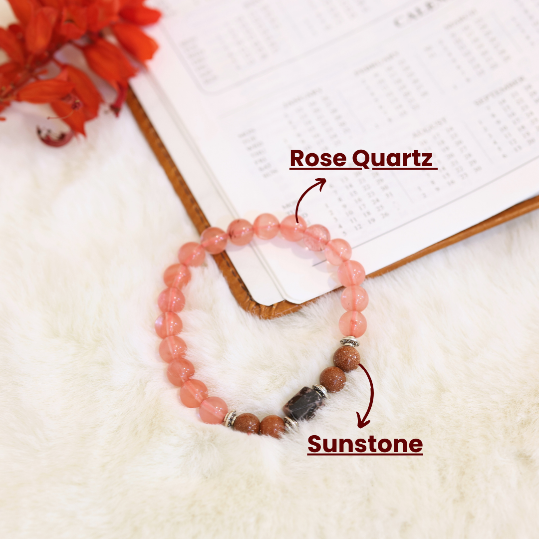 Rose Quartz Bracelet (Vrishayik Rashi) Scorpio