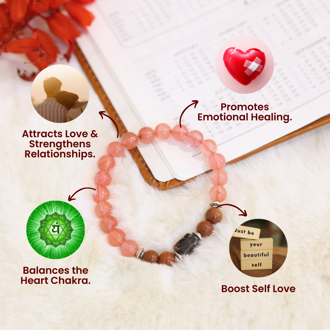 Rose Quartz Bracelet (Vrishayik Rashi) Scorpio