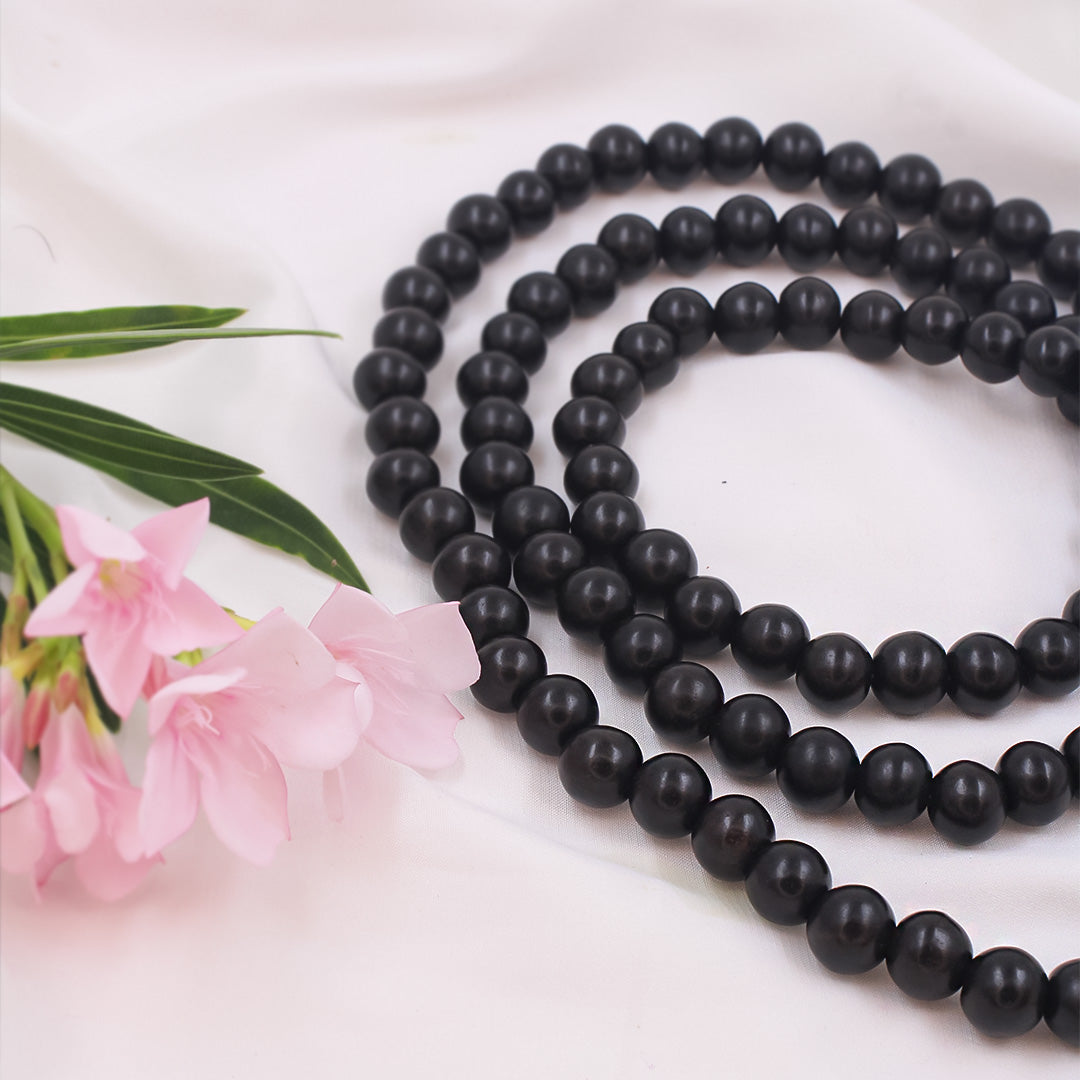 Original Karungali Malai 108-Beads Ebony Wood with Govt. Certified