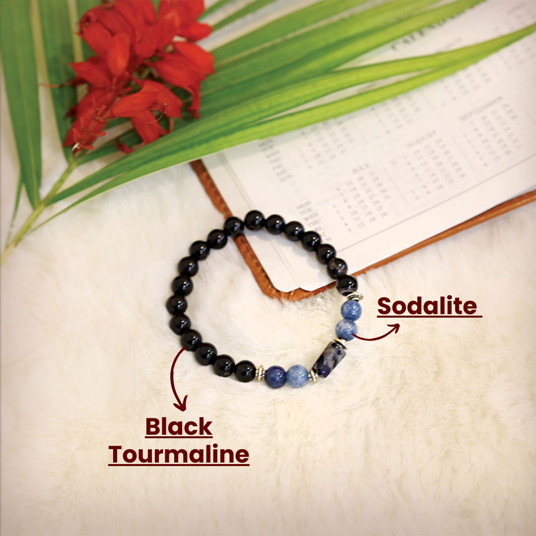 Black Tourmaline Bracelet (Kumbh Rashi) Aquarius