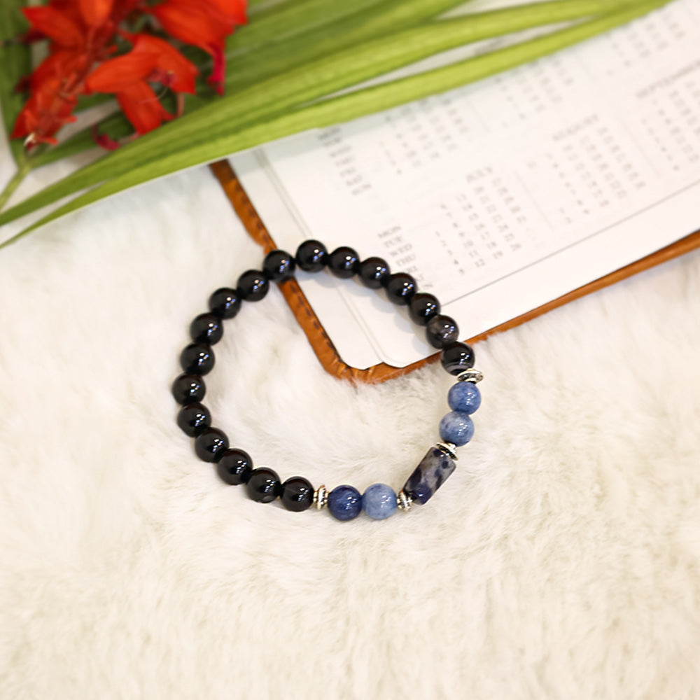 Black Tourmaline Bracelet (Kumbh Rashi) Aquarius