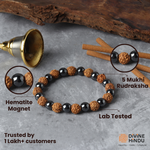 Divine Rudraksha Magnet Bracelet showcasing spiritual and health benefits