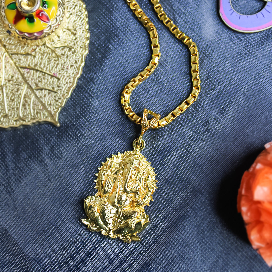 Gold plated Lord Ganesh Pendant