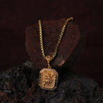 Hanumanji pendant with shiny gold chain