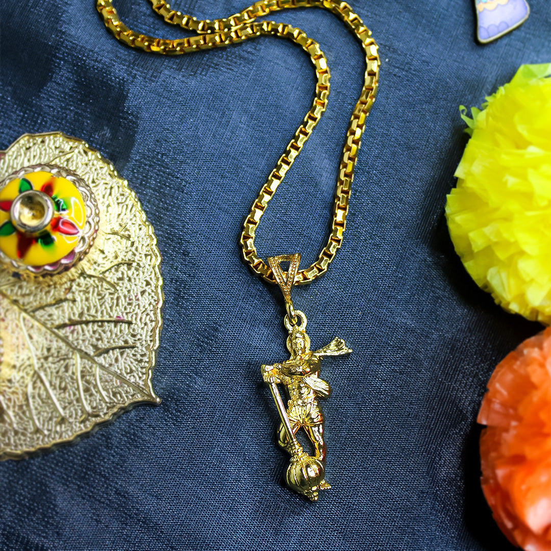 Gold Plated Lord Hanuman Pendant