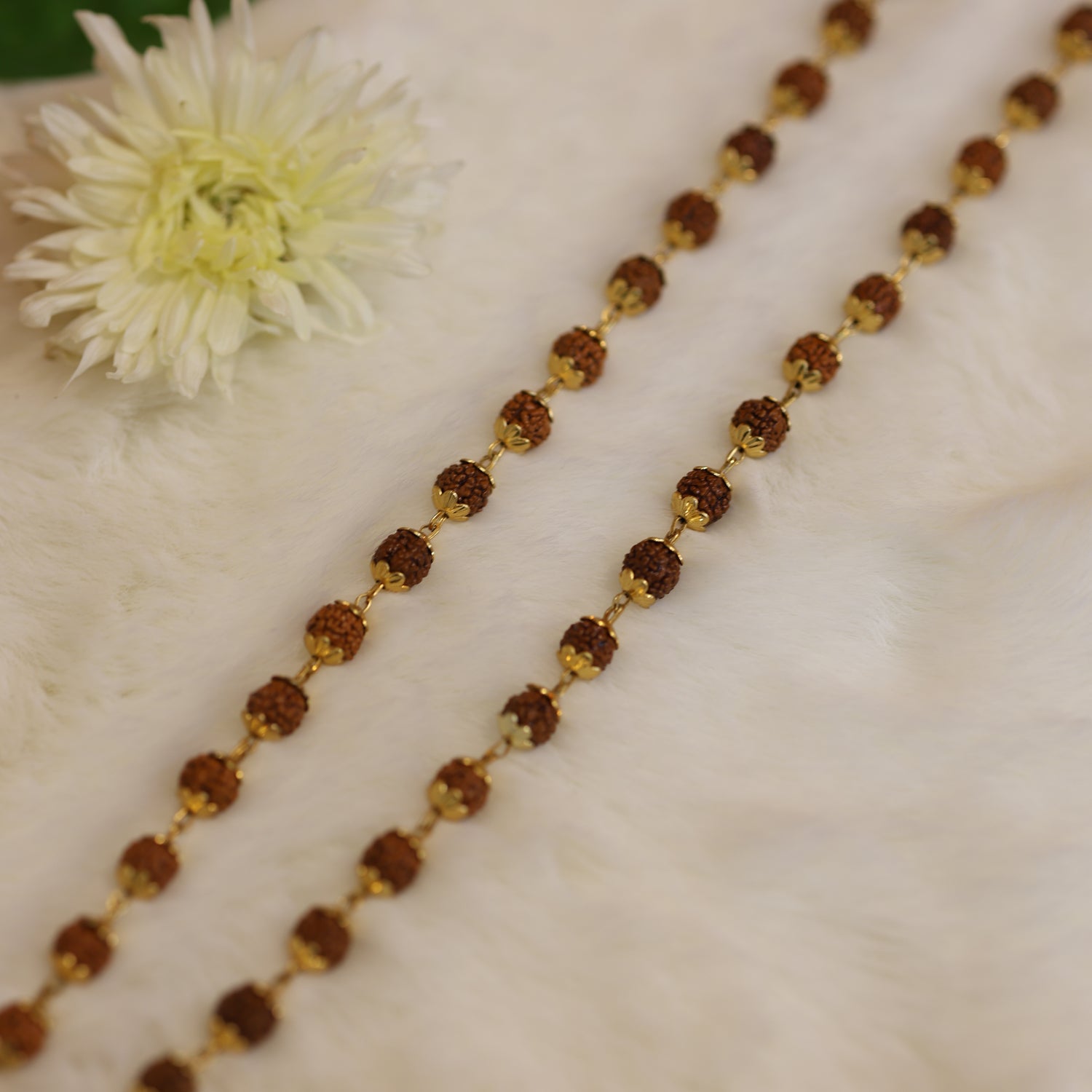 Gold-Plated Shiva Adi Yogi Rudraksha Necklace