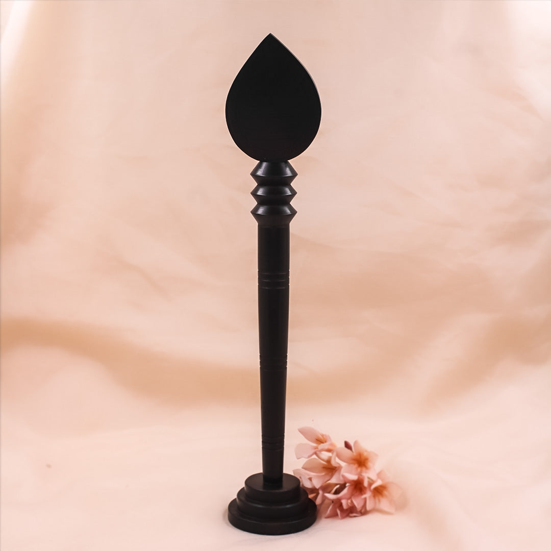 Divine Hindu Karungali Vel with Base/ Karungali Murugan Astra | Ebony wood