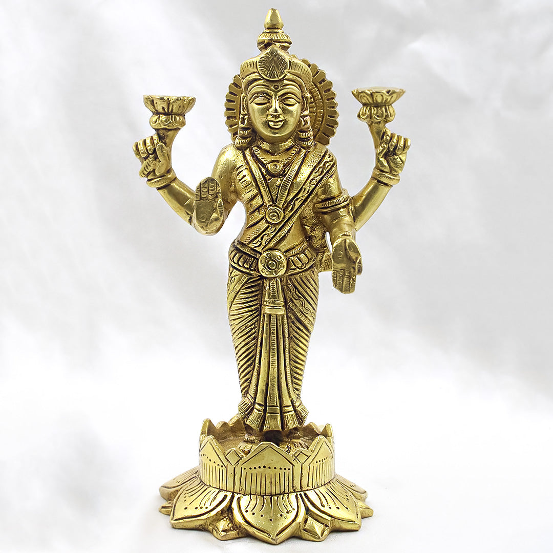 Goddess Lakshmi Brass Idol