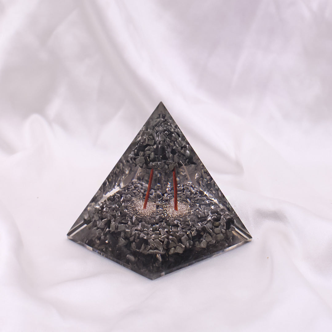 Natural Pyrite Stone Money Attraction Pyramid for Home & Office