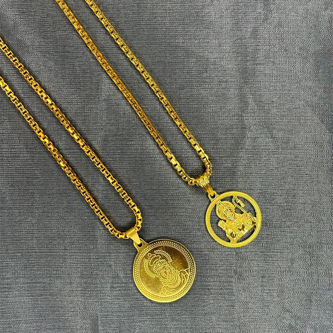 Divine Ram Ji and Hanuman Ji Pendant Combo