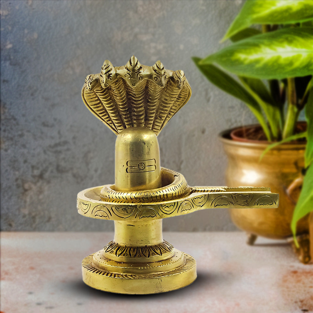 Brass Shivalinga Statue