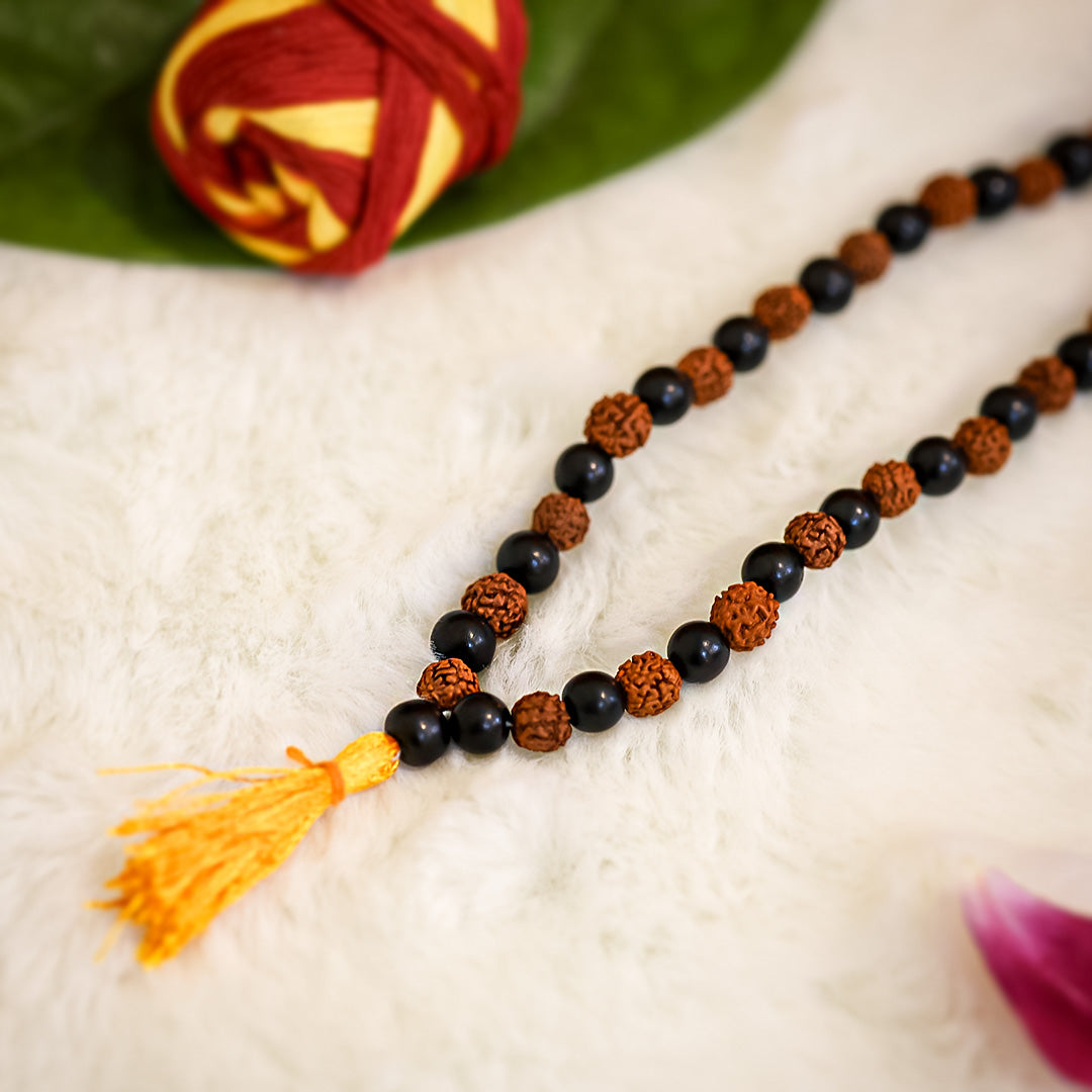 Karungali Rudraksha Mala - 108+1 Beads