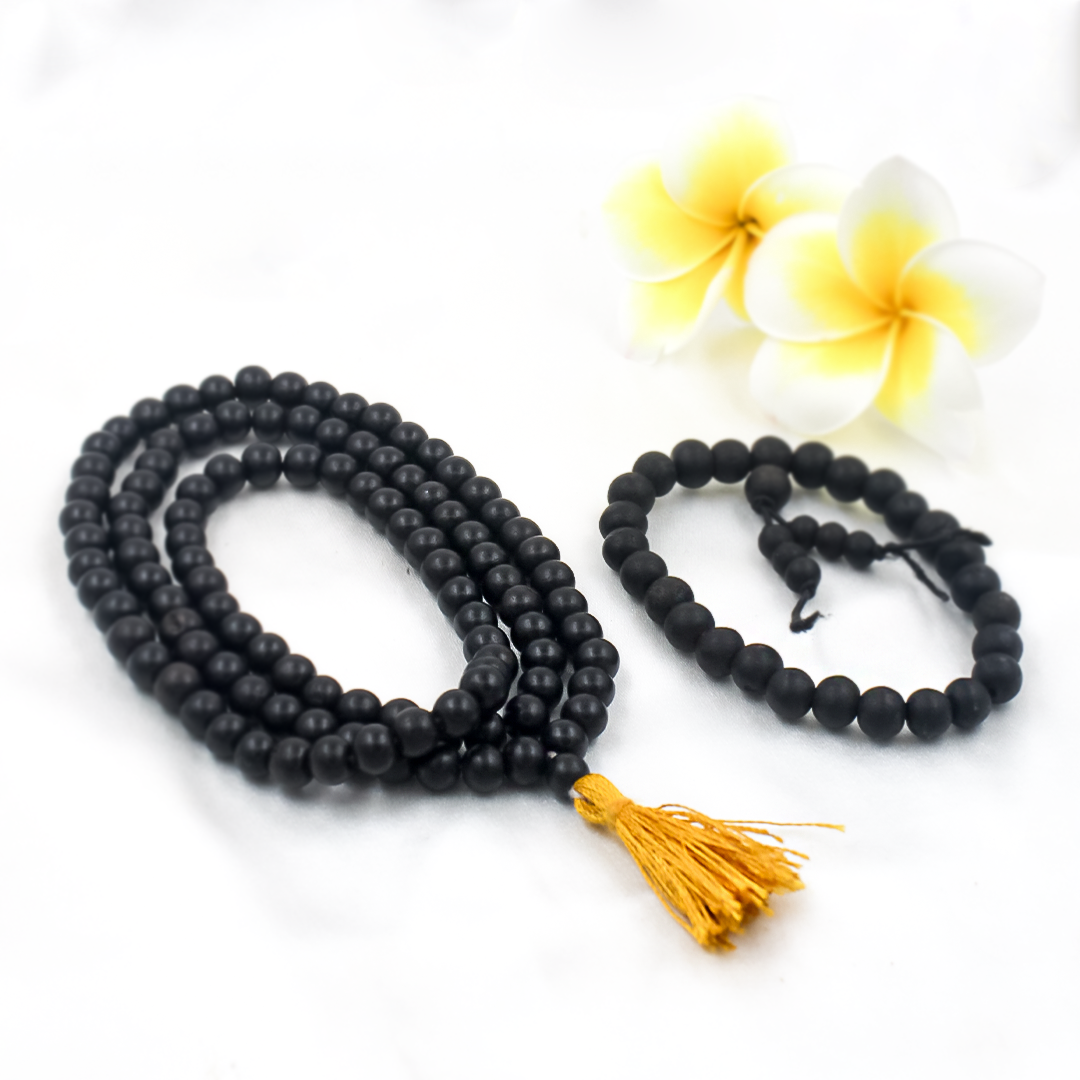 Original Karungali Malai 108-Beads & Karungali Malai Bracelet Combo with Govt. Certification