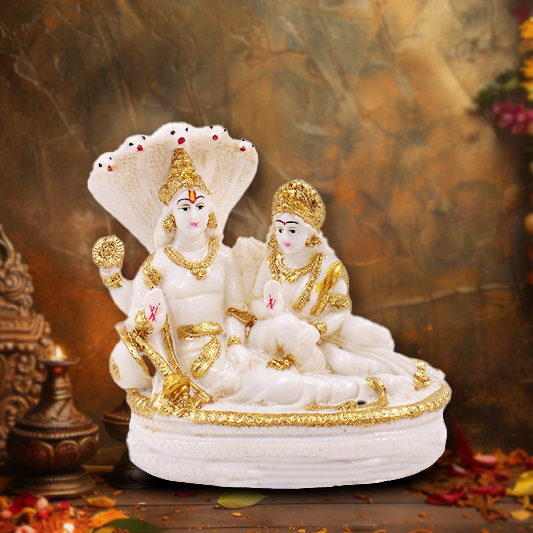 Lord Vishnu Divine Idol - Marble Finish