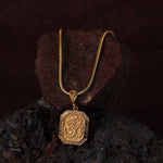 Luxurious gold and diamond OM pendant necklace