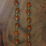 Elegant Gold-Plated Rudraksha Necklace